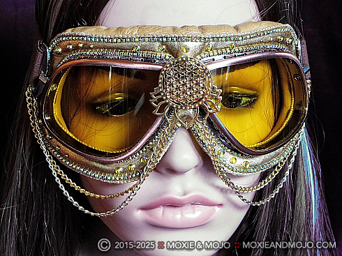 Moxie and Mojo Flower of Life - Gold Goggles