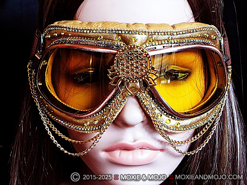 Moxie and Mojo Flower of Life - Gold Goggles