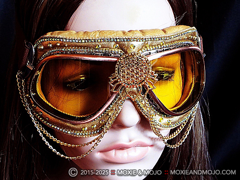Moxie and Mojo Flower of Life - Gold Goggles