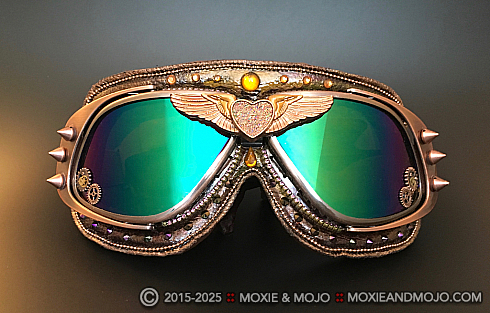 Moxie and Mojo Learning to Fly Goggles