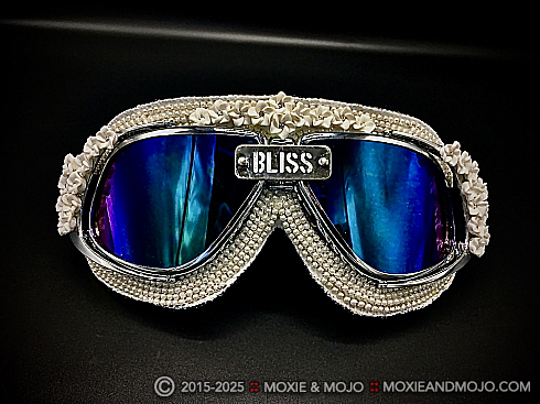 Moxie and Mojo White Roses - Playa Bride Goggles