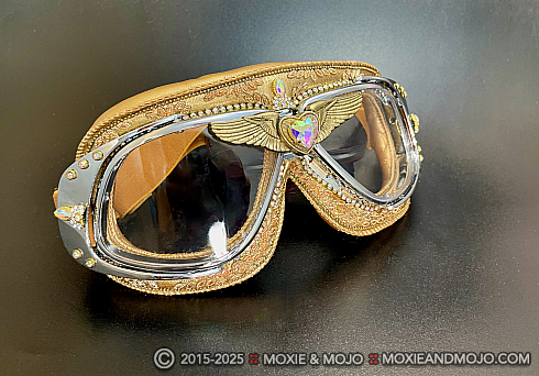 Moxie and Mojo Gatsby Gold Goggles
