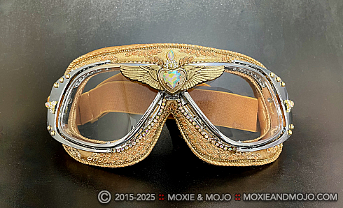 Moxie and Mojo Gatsby Gold Goggles