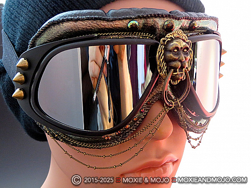 Moxie and Mojo Black & Brass Goggles